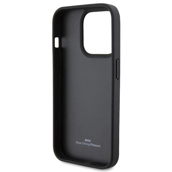 Кейс BMW Leather Hot Stamp за iPhone 15 Pro Max черен