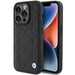 Кейс BMW Leather Quilted за iPhone 15 Pro черен