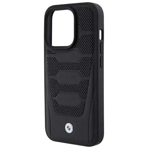 Кейс BMW Leather Seats Pattern за iPhone 15 Pro черен