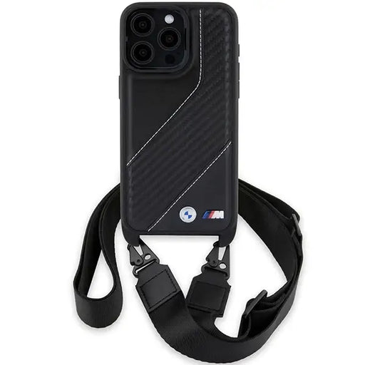 Кейс BMW M Edition Carbon Stripe & Strap за iPhone 15