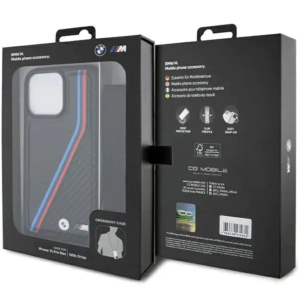 Кейс BMW M Edition Carbon Tricolor Lines & Strap за