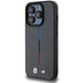 Кейс BMW M Quilted Tricolor MagSafe за iPhone 15 Pro сив