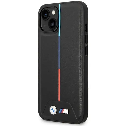 Кейс BMW M Quilted Tricolor за iPhone 15 / 14 13 черен