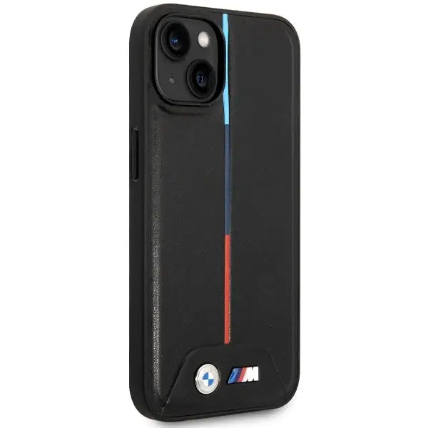 Кейс BMW M Quilted Tricolor за iPhone 15 / 14 13 черен