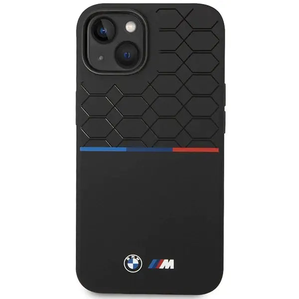 Кейс BMW M Silicone Pattern MagSafe за iPhone 15/14/13 черен