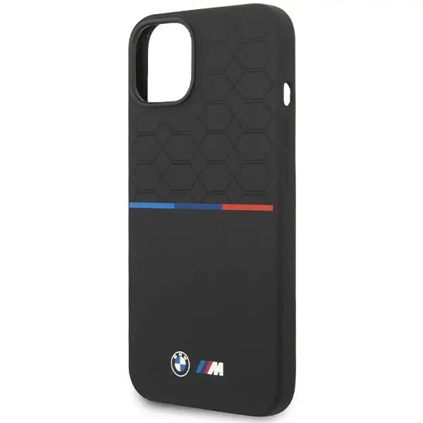 Кейс BMW M Silicone Pattern MagSafe за iPhone 15/14/13 черен