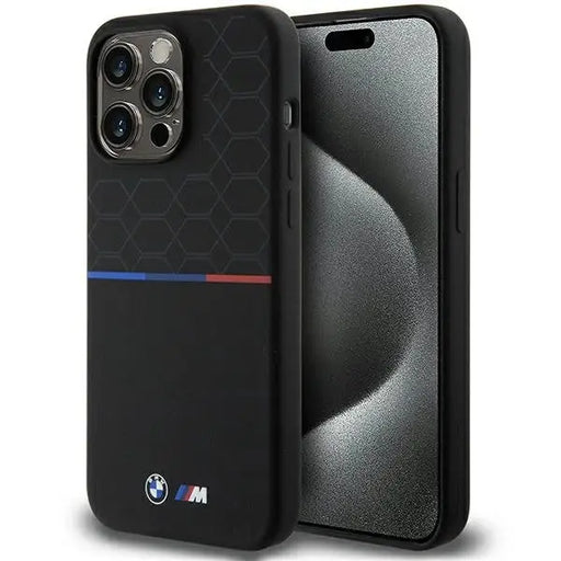 Кейс BMW M Silicone Pattern MagSafe за iPhone 15 Pro