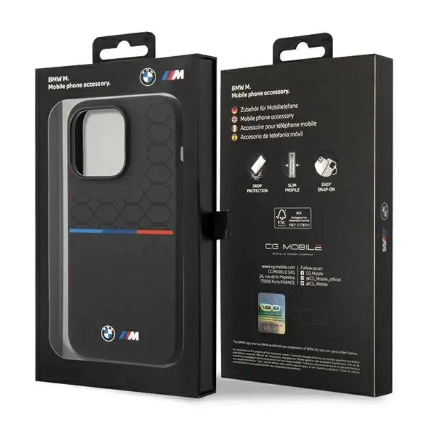 Кейс BMW M Silicone Pattern за iPhone 14 Pro Max черен