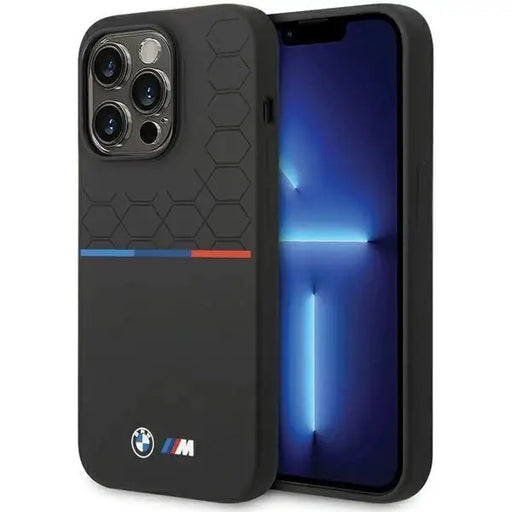 Кейс BMW M Silicone Pattern за iPhone 14 Pro Max черен