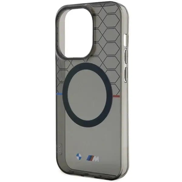 Кейс BMW Pattern MagSafe за iPhone 15 Pro Max сив