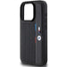 Кейс BMW Perforated Tricolor Line за iPhone 15 Pro черен