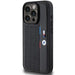 Кейс BMW Perforated Tricolor Line за iPhone 15 Pro черен