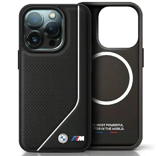 Кейс BMW Perforated Twisted Line MagSafe за iPhone