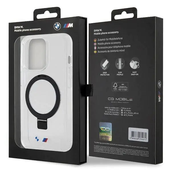 Кейс BMW Ring Stand M Collection MagSafe за iPhone 15
