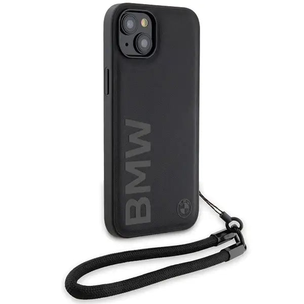 Кейс BMW Signature Leather Wordmark Cord за iPhone 15