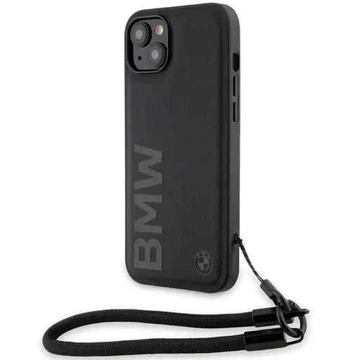 Кейс BMW Signature Leather Wordmark Cord за iPhone 15