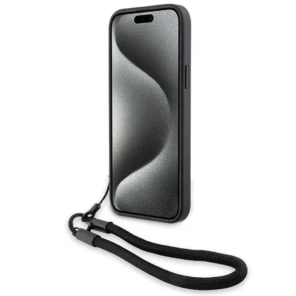 Кейс BMW Signature Leather Wordmark Cord за iPhone 15