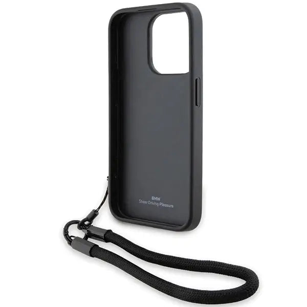 Кейс BMW Signature Leather Wordmark Cord за iPhone 15