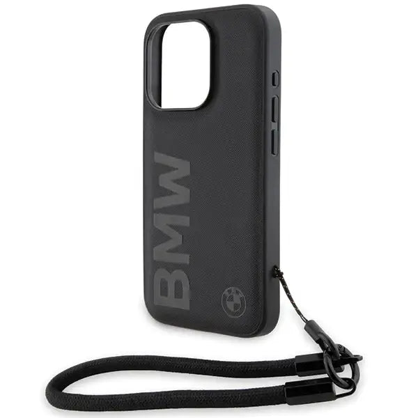 Кейс BMW Signature Leather Wordmark Cord за iPhone 15