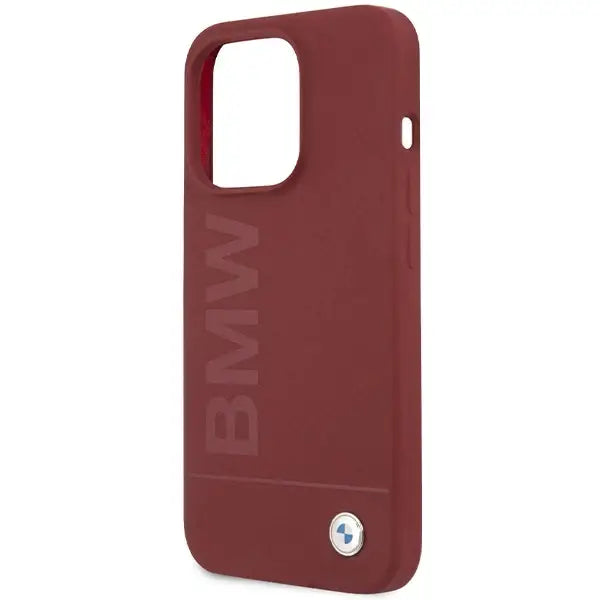 Кейс BMW Silicone Big Logo MagSafe за iPhone 15 Pro червен