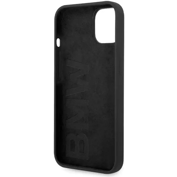 Кейс BMW Silicone Metal Logo за iPhone 15 / 14 13 черен