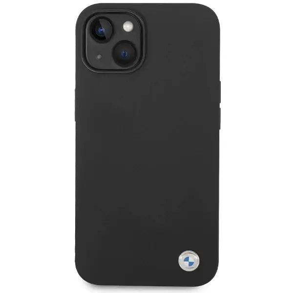 Кейс BMW Silicone Metal Logo за iPhone 15 / 14 13 черен