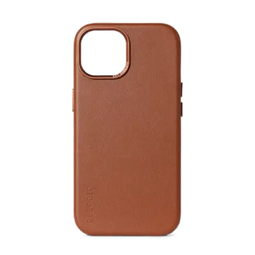 Кейс Decoded Leather Case MagSafe за iPhone 15 кафяв