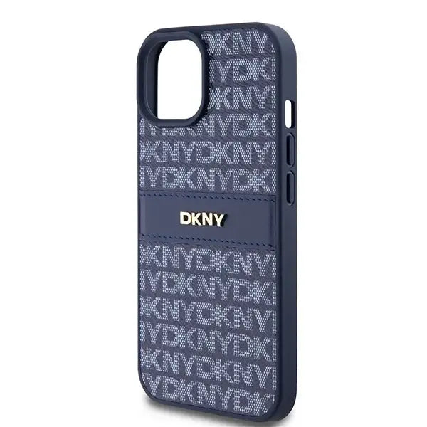 Кейс DKNY Leather Mono Stripe & Metal Logo за iPhone