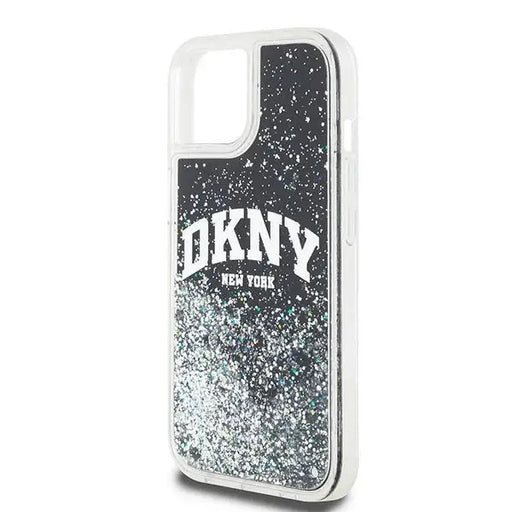 Кейс DKNY Liquid Glitter Big Logo за iPhone 12 Pro/12 черен