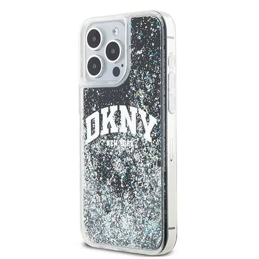 Кейс DKNY Liquid Glitter Big Logo за iPhone 14 Pro Max черен