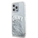 Кейс DKNY Liquid Glitter Big Logo за iPhone 15 Pro Max бял