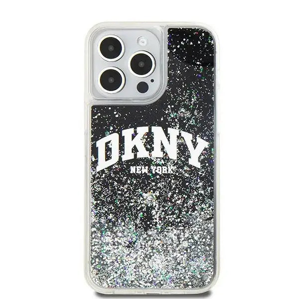 Кейс DKNY Liquid Glitter Big Logo за iPhone 15 Pro Max черен