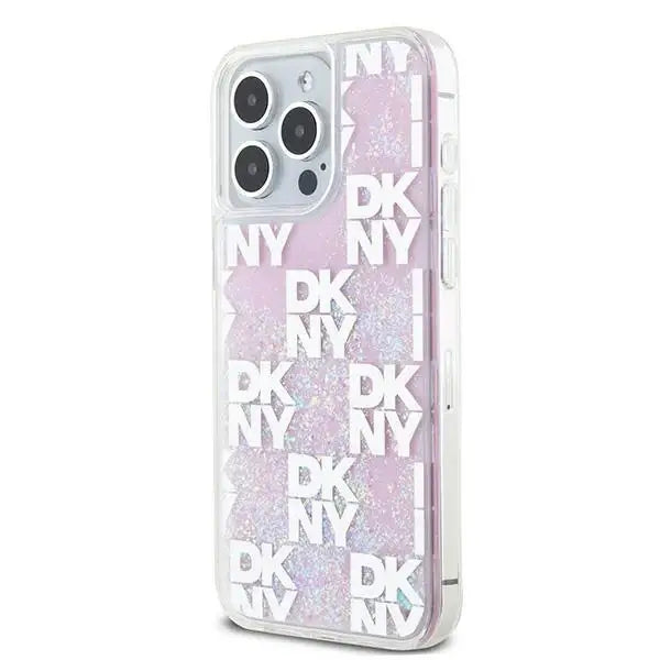 Кейс DKNY Liquid Glitter Multilogo за iPhone 15 Pro