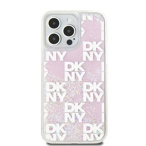 Кейс DKNY Liquid Glitter Multilogo за iPhone 15 Pro