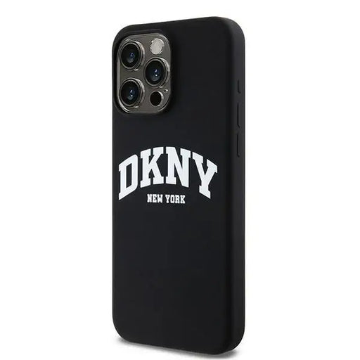 Кейс DKNY Liquid Silicone White Printed Logo MagSafe