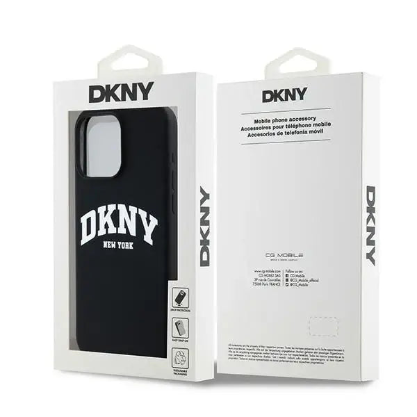 Кейс DKNY Liquid Silicone White Printed Logo MagSafe