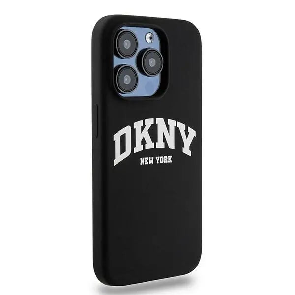 Кейс DKNY Liquid Silicone White Printed Logo MagSafe