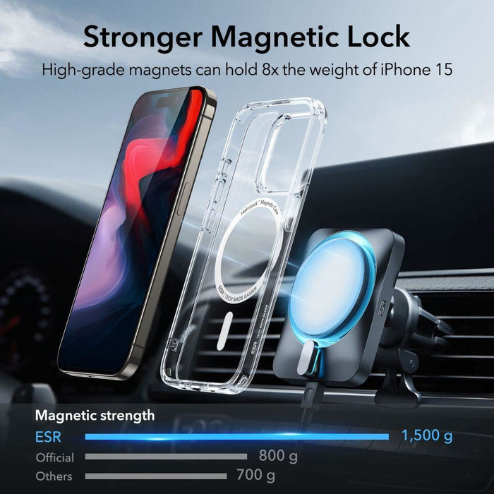 Кейс ESR Classic Hybrid HaloLock за iPhone 15 Pro прозрачен