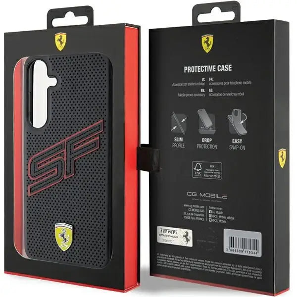 Кейс Ferrari Big SF Perforated за Samsung Galaxy S24 черен