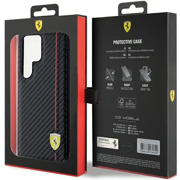 Кейс Ferrari Carbon Printed Line за Samsung Galaxy