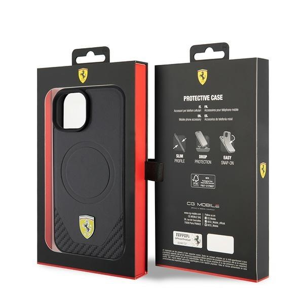 Кейс Ferrari FEHMP15SPTEK за iPhone 15 6.1 черен / черен