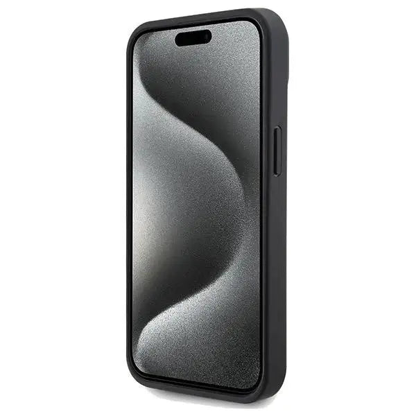 Кейс Ferrari Perforated Waves Metal Logo за iPhone 15