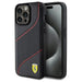 Кейс Ferrari Perforated Waves Metal Logo за iPhone 15