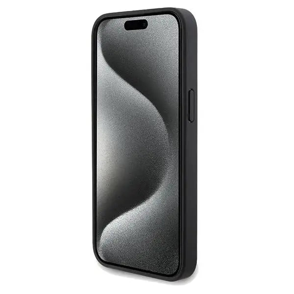 Кейс Ferrari Perforated Waves Metal Logo за iPhone 15
