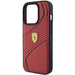 Кейс Ferrari Twist Metal Logo за iPhone 15 Pro червен