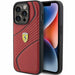 Кейс Ferrari Twist Metal Logo за iPhone 15 Pro червен