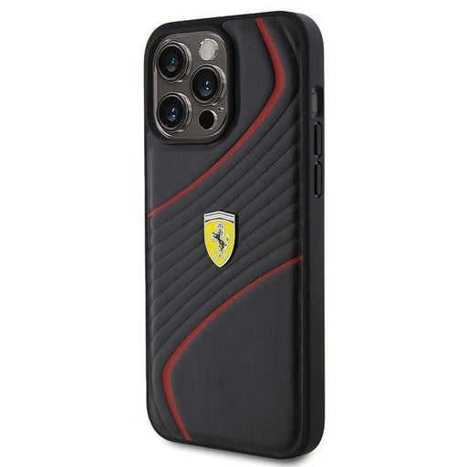 Кейс Ferrari Twist Metal Logo за iPhone 15 Pro Max черен