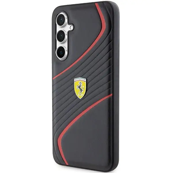 Кейс Ferrari Twist Metal Logo за Samsung Galaxy S23 FE черен