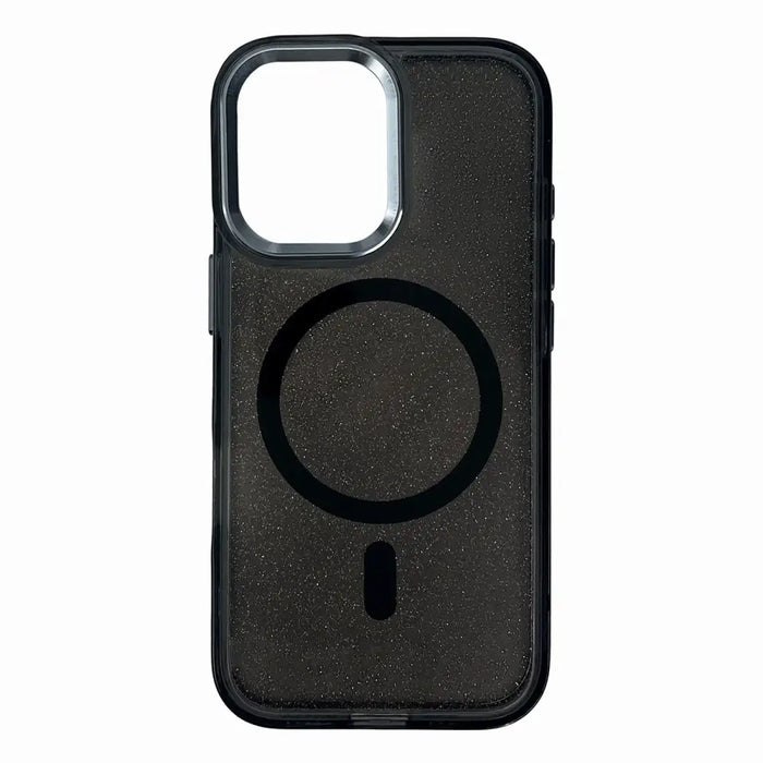 Кейс Glitter Case MagSafe за iPhone 16 черен/брокат