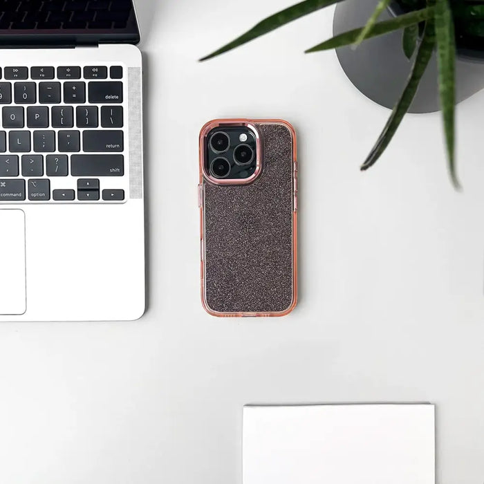 Кейс Glitter Case за iPhone 16 Pro Max розов/брокат